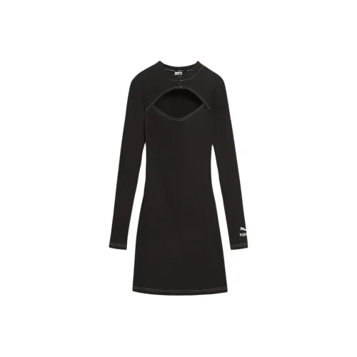 PUMA Long-Sleeved Dresses Women's Black