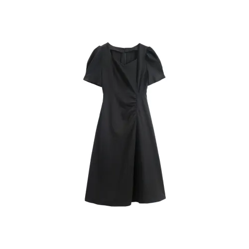ONE PASS STUDIO Short-Sleeved Dresses Women's Black