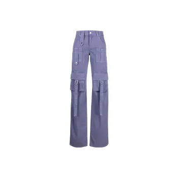 Blumarine Low-Rise Flared Cargo Jeans