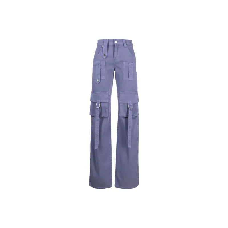 Blumarine Low-Rise Flared Cargo Jeans-0