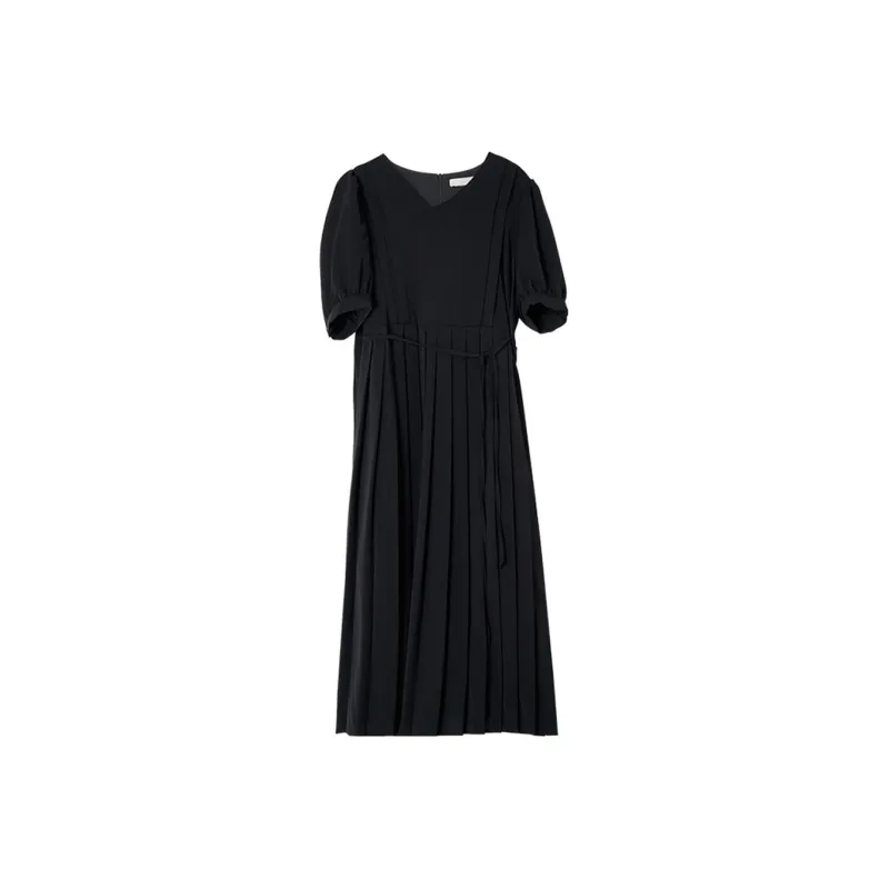 Gui'er Short-Sleeved Dresses Women's Black-0