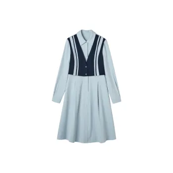Dme Long Sleeved Dresses Women's Light Blue