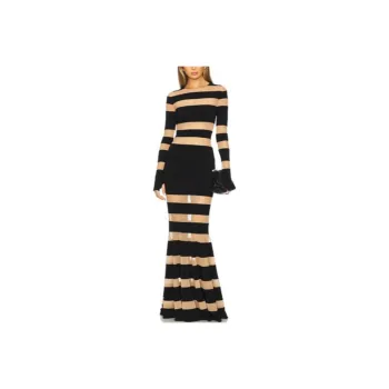 NORMA KAMALI Spliced Pickeball Mini Dress
