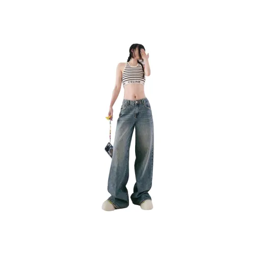 Seven Up And Nine Down Jeans Women's Blue