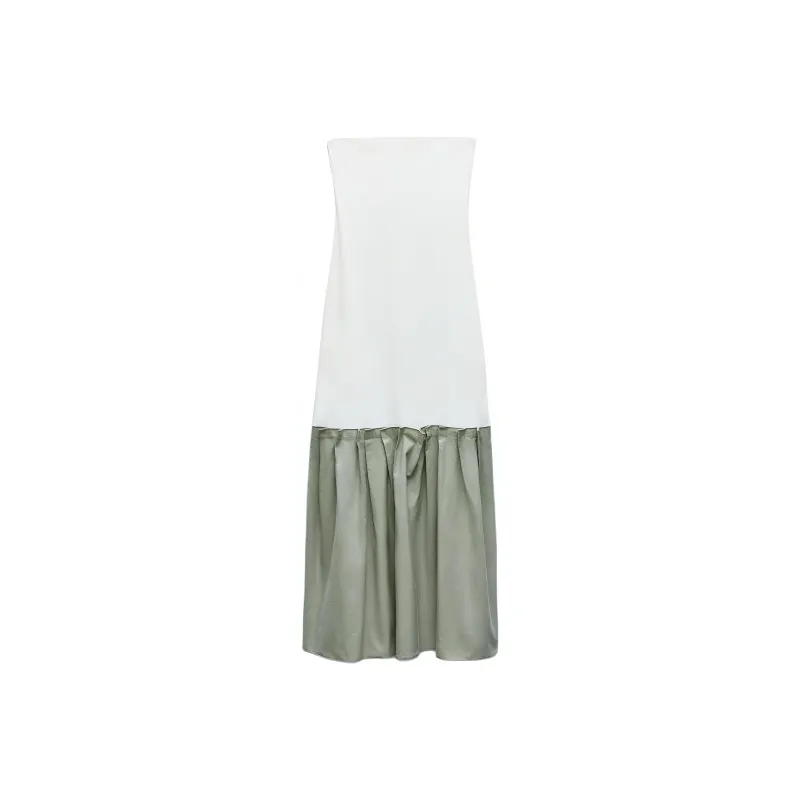 ZARA Sleeveless Dress Women's White-0