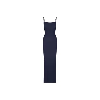 SKIMS SOFT LOUNGE LONG SLIP DRESS Slip Dress Women's NAVY/Marine Blue