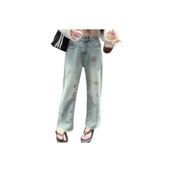 YuChaJia Jeans Women's Vintage Blue