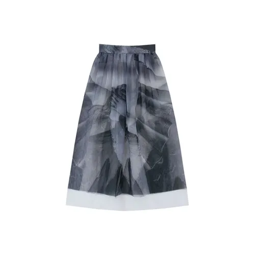 KIMHEKIM Casual Long Skirts Women's Ink