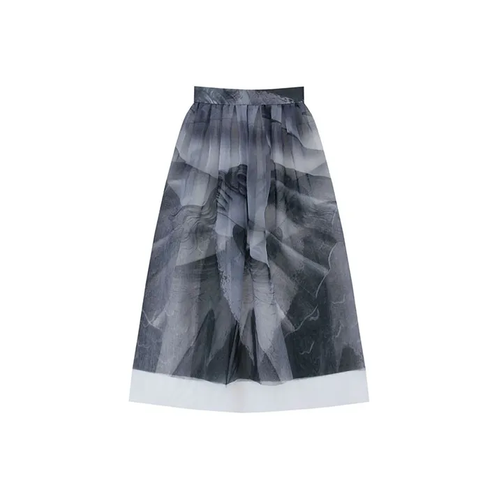 KIMHEKIM Casual Long Skirts Women's Ink-0