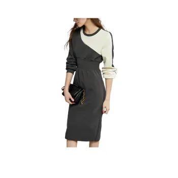 ELLE Long Sleeved Dresses Women's Dark Gray