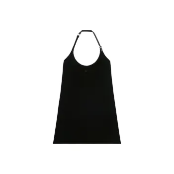 COURREGES Buckle Babydoll Twill Dress