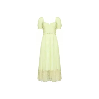 Self portrait Short Sleeved Dresses Women's Yellow