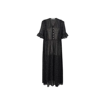 MISSSHINE Short-Sleeved Dresses Women's Black And White Polka Dot