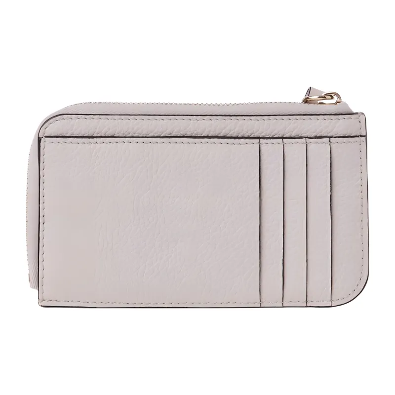 Chloe Alphabet Grained Calfskin Coin Purses Wallets Small Size Women's Wild Gray-1