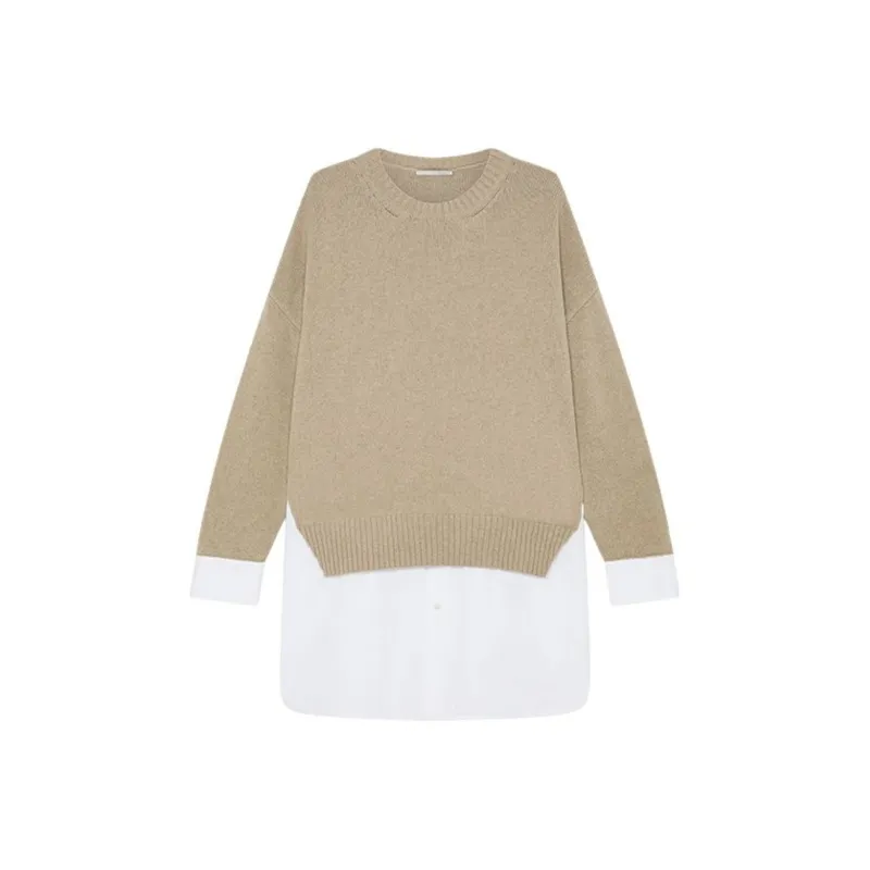 Stella McCartney FW24 Long Sleeved Dresses Women's Sandy Beige-0