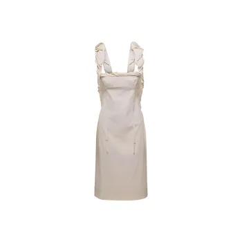 Jacquemus Open back Ruffle shoulder Dress