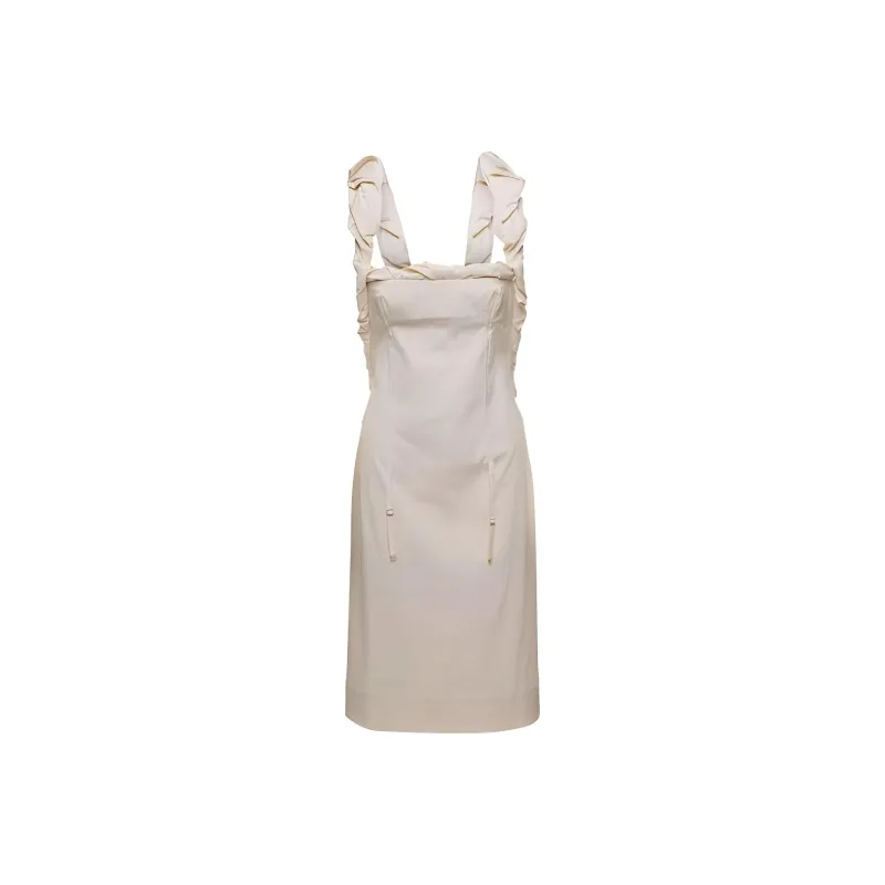 Jacquemus Open back Ruffle shoulder Dress-0