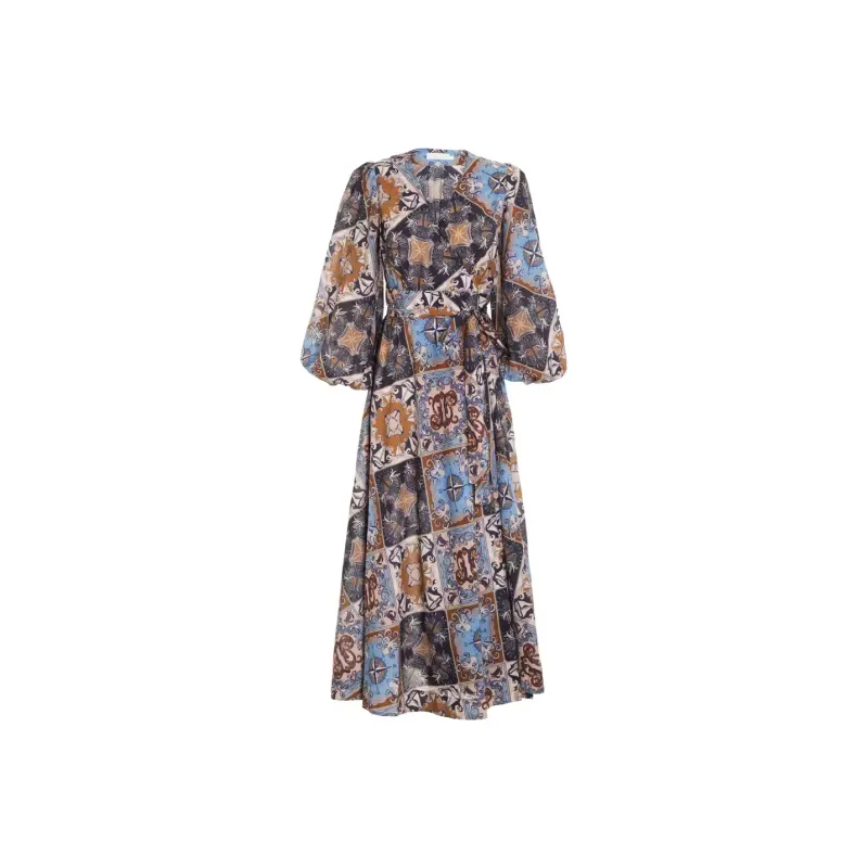 Zimmermann SS24 Long Sleeved Dress Women's Multicolor-0