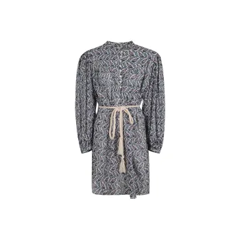 ISABEL MARANT ETOILE Kildi Floral-Printed Belted Dress