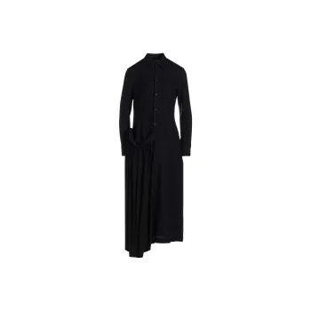 Yohji Yamamoto Y's FW24 Long Sleeved Dress Women's Black