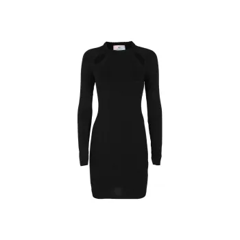 CHIARA FERRAGNI Cut-Out Crewneck Knitted Mini Dress