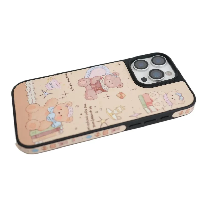Sopi TPU Material Reading 3 Bears Phone Cases Compatible With IPhone 16/15 Pro Max/Apple 13/14 Pro/Max-3