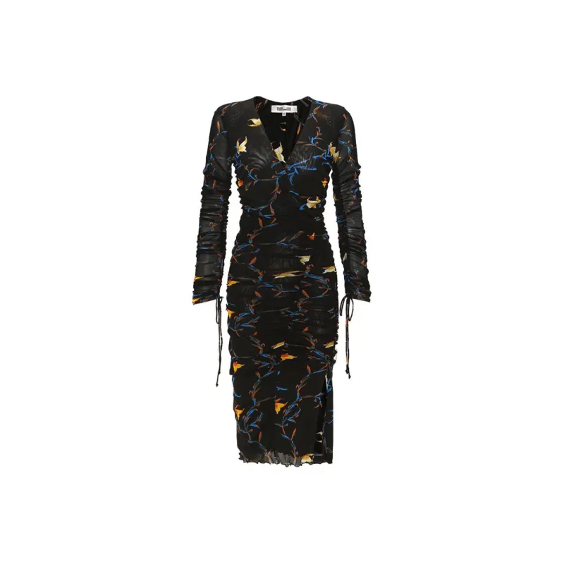 DVF Diane Von Furstenberg Long-Sleeved Dresses Women's Midnight Blue-0