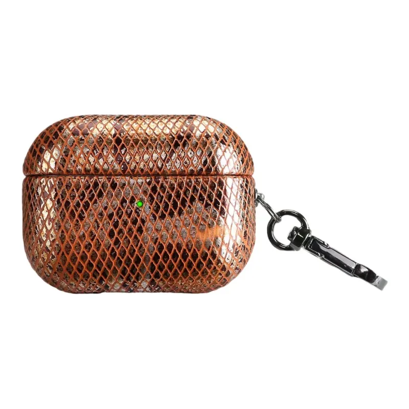 Baohuguang Compatibility Apple AirPods 1/2/3/4/Pro/Pro 2 PC Fashion Minimalist Style Snakeskin Print Headphone Cases-9