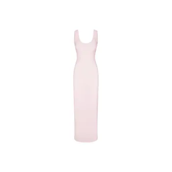 SKIMS SOFT LOUNGE LACE SCOOP NECK DRESS Slip Dresses Women's CHERRY BLOSSOM/Cherry Blossom