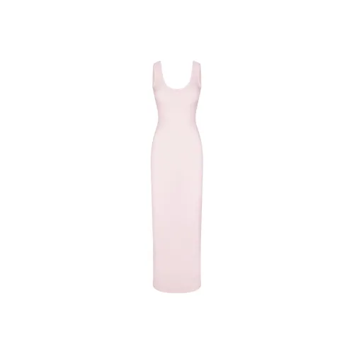 SKIMS SOFT LOUNGE LACE SCOOP NECK DRESS Slip Dresses Women's CHERRY BLOSSOM/Cherry Blossom