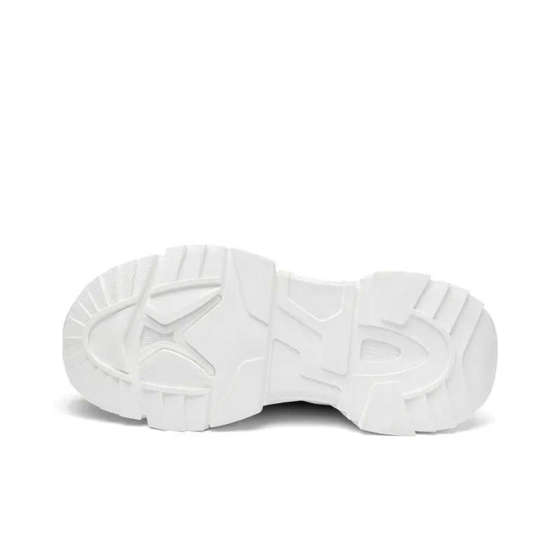 JEEP SPIRIT Slip Resistant, Abrasion Resistant, Breathable, Height Increasing Low Top Chunky Sneakers Men's White-6