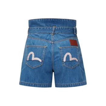EVISU Denim Shorts Women's Denim Blue