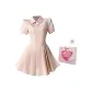 Pink Short-Sleeved Dress+Box