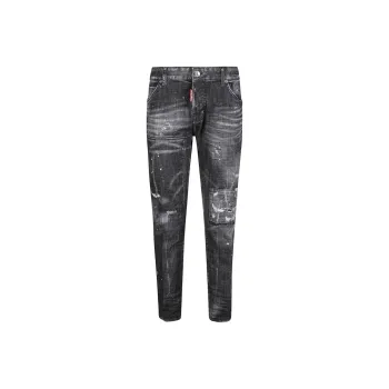 DSQUARED 2 Straight Leg Distressed Skinny Jeans