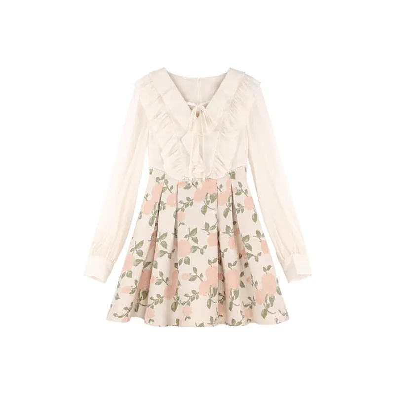 Incolore Long Sleeved Dresses Women's Floral-0