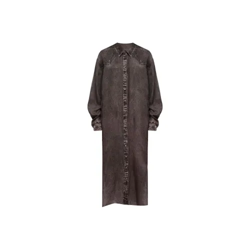 DIESEL Denim print Twill Shirtdress