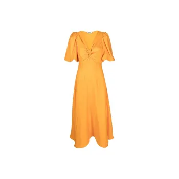 Sandro Short Sleeved Dresses Women's Honey Citrus Orange