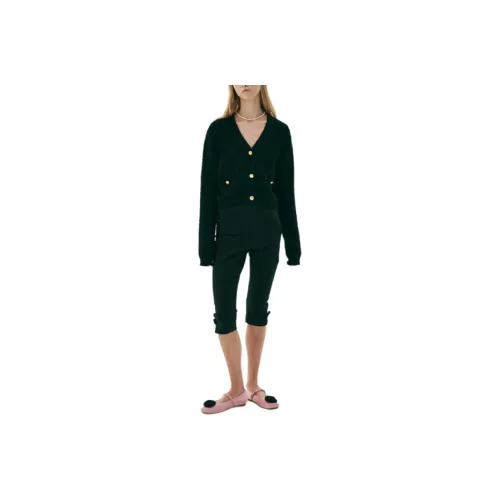 MARDI MERCREDI SS25 RIBBON CAPRI PANTS Casual Shorts Women's Black