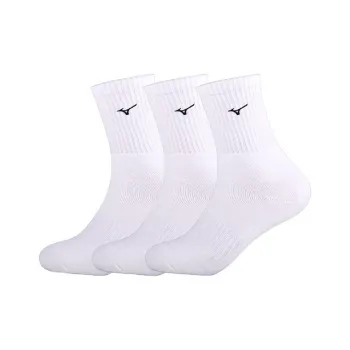Mizuno Mid Calf Socks Unisex 3 Pack White