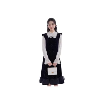 DEAR DEER PUFF Sleeveless Dress Women's Black