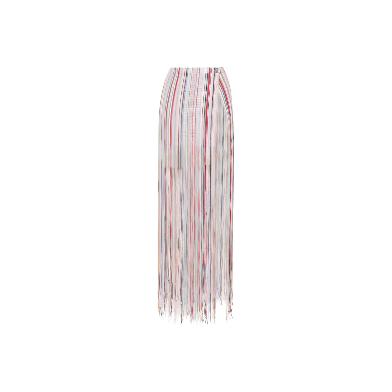 MISSONI Fringe Wraparound Crochet Skirt-0