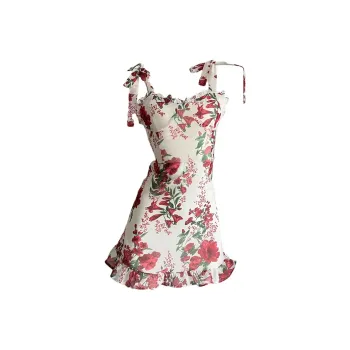 AFGGD Slip Dresses Women's Red