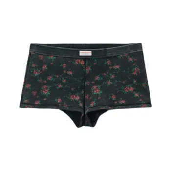 Alexander Wang Bodywear Series SS25 Casual Shorts Women's Washed Black