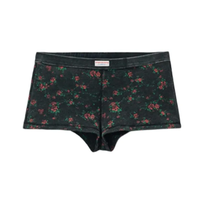 Alexander Wang Bodywear Series SS25 Casual Shorts Women's Washed Black-0