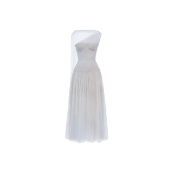 MONTSAND SS25 Blue Draped Maxi Dress Sleeveless Dress Women's Blue