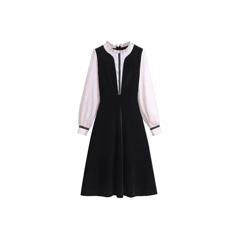 Silky Queen Long-Sleeved Dresses Women's Black-0