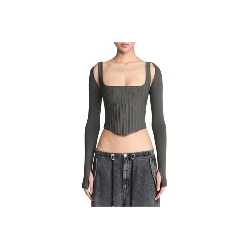 DION LEE SS24 COMPACT CORSET W/ SLEEVE Casual Suit Women's Mercury/Mercury