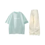 Clothing Sets (Cyan Top+Apricot Pants)