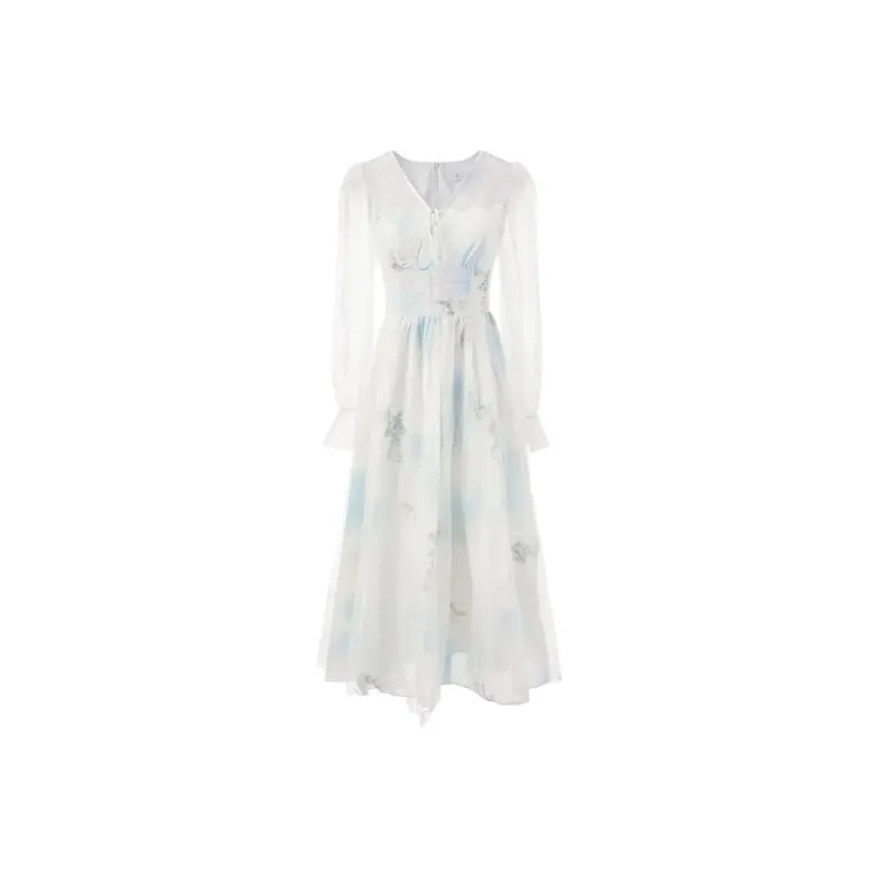 TENNE GIRL Long Sleeved Dress Women's Blue-0