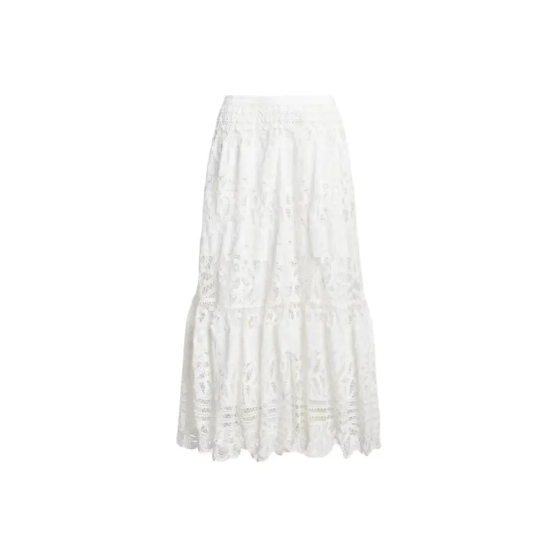 Polo Ralph Lauren Battenberg-lace Midi Skirt-0